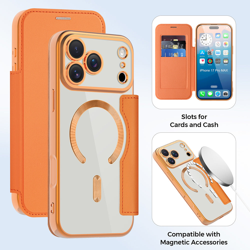 Techsuit - SmartMag Book Case - iPhone 17 Pro - Orange