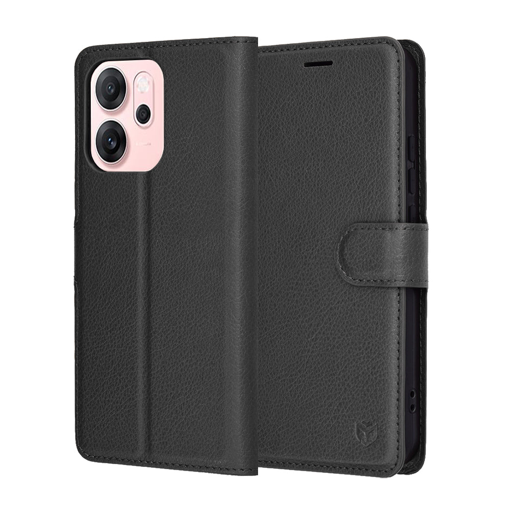 Techsuit - Leather Folio - Oppo Reno14 F / Reno14 FS 5G - Black