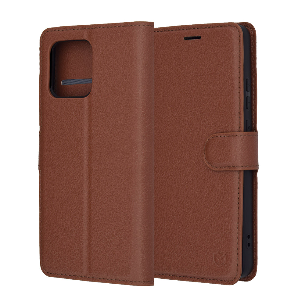 Techsuit - Leather Folio - Motorola Moto G86 Power - Brown