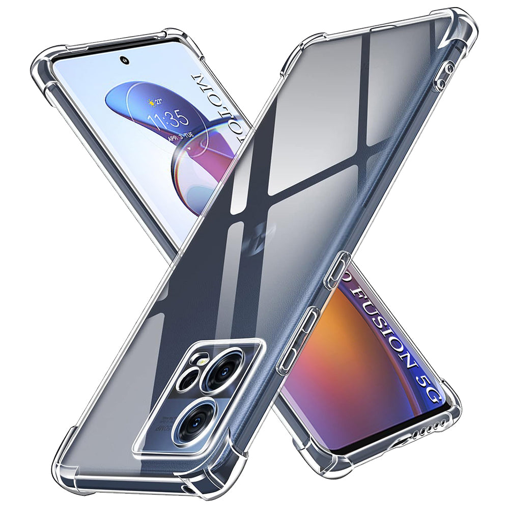 Techsuit - Shockproof Clear Silicone - Motorola Edge 30 Fusion - Clear