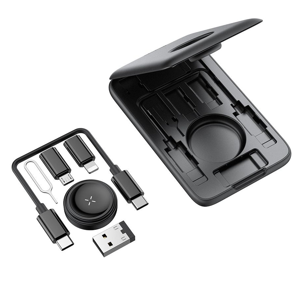 Mcdodo - 8in1 Accessory Organizer (CH-2440) - with Built-in Apple Watch Charger, Fast Charging, Portable Design - Black