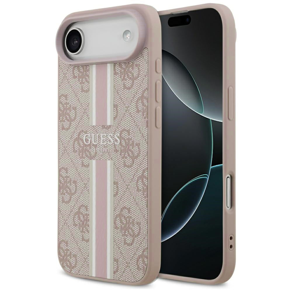 Guess - Hardcase 4G Printed Stripes MagSafe (GUHMP17MP4RPSP) - iPhone 17 Air - Pink