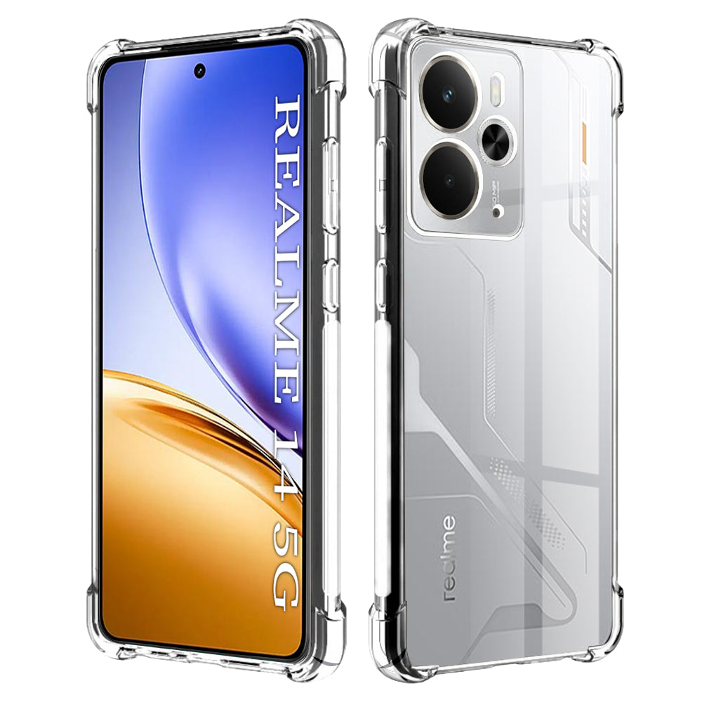 Techsuit - Shockproof Clear Silicone - Realme 14 / Realme 14T - Clear