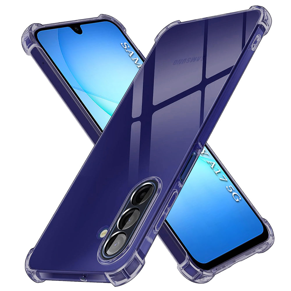 Techsuit - Shockproof Clear Silicone - Samsung Galaxy A17 5G / A17 4G - Smoke Black