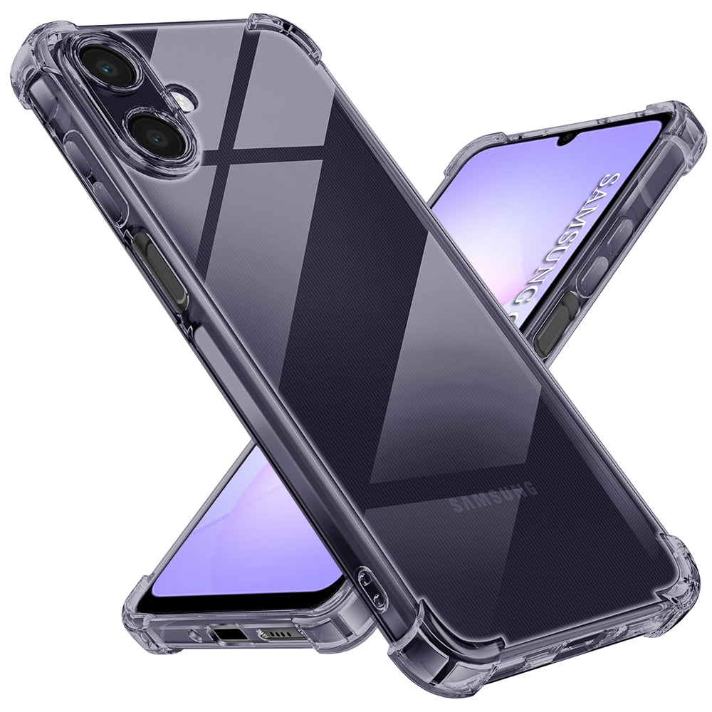 Techsuit - Shockproof Clear Silicone - Samsung Galaxy A07 4G - Smoke Black