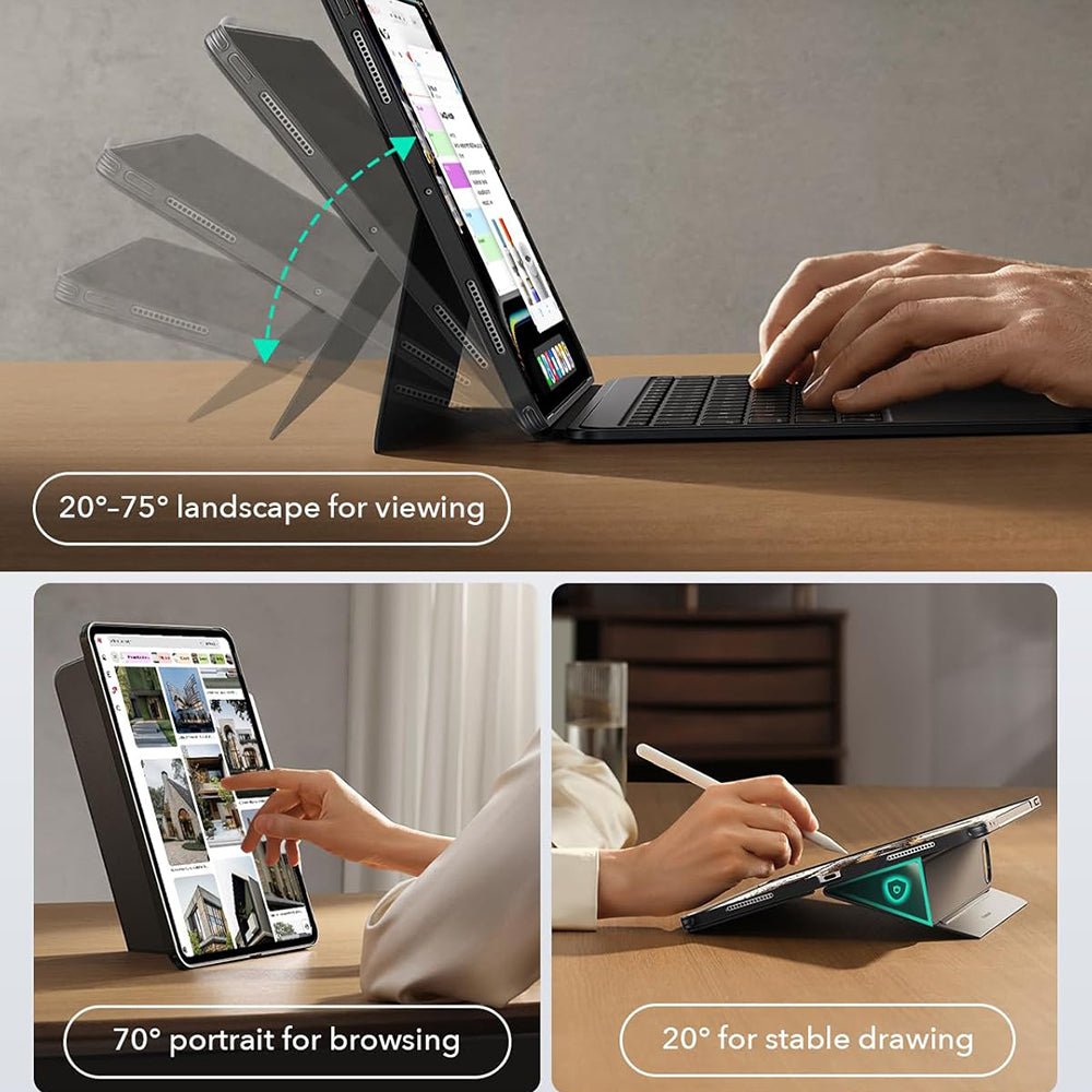 ESR - Shift Keyboard Case - iPad Pro 13 (2024) / iPad Pro 13 (2025) - Dark Gray