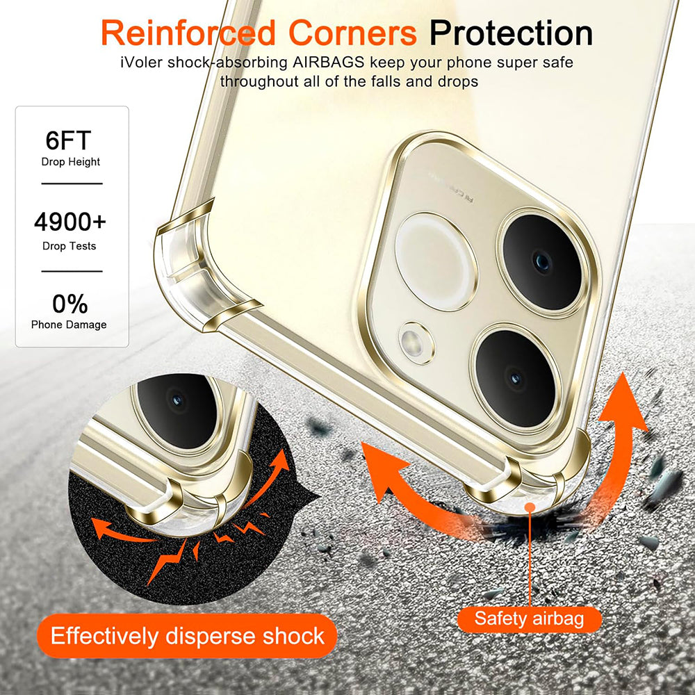 Techsuit - Shockproof Clear Silicone - Realme Note 70T - Clear