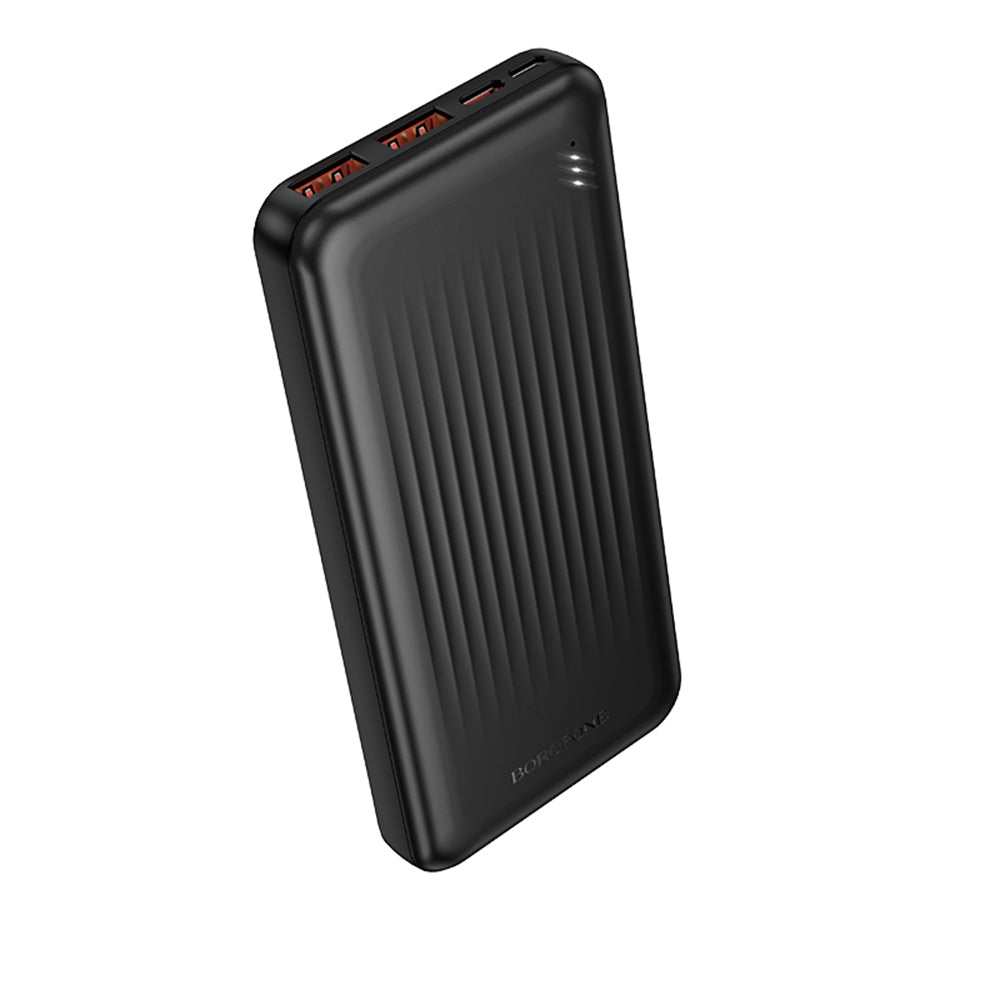 Borofone - Power Bank Clever Series (BJ80) - 2x USB, Type-C, Indicator LED, QC 3.0, 22.5W, PD20W, 37Wh, 10000mAh - Black