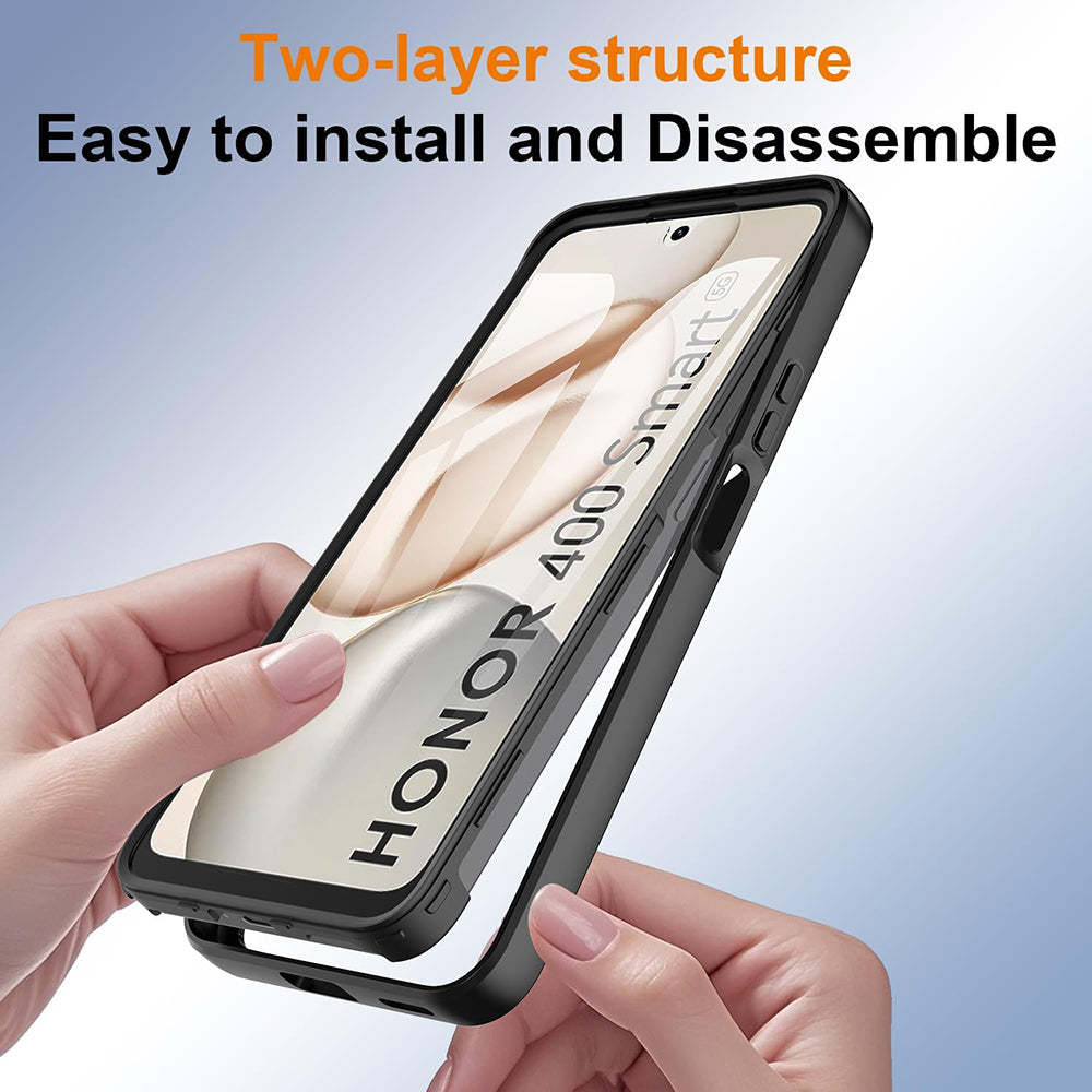 Techsuit - ColorVerse 360 Series + Screen Protector - Honor 400 Smart 5G / 400 Smart 4G / X7d 4G - Black