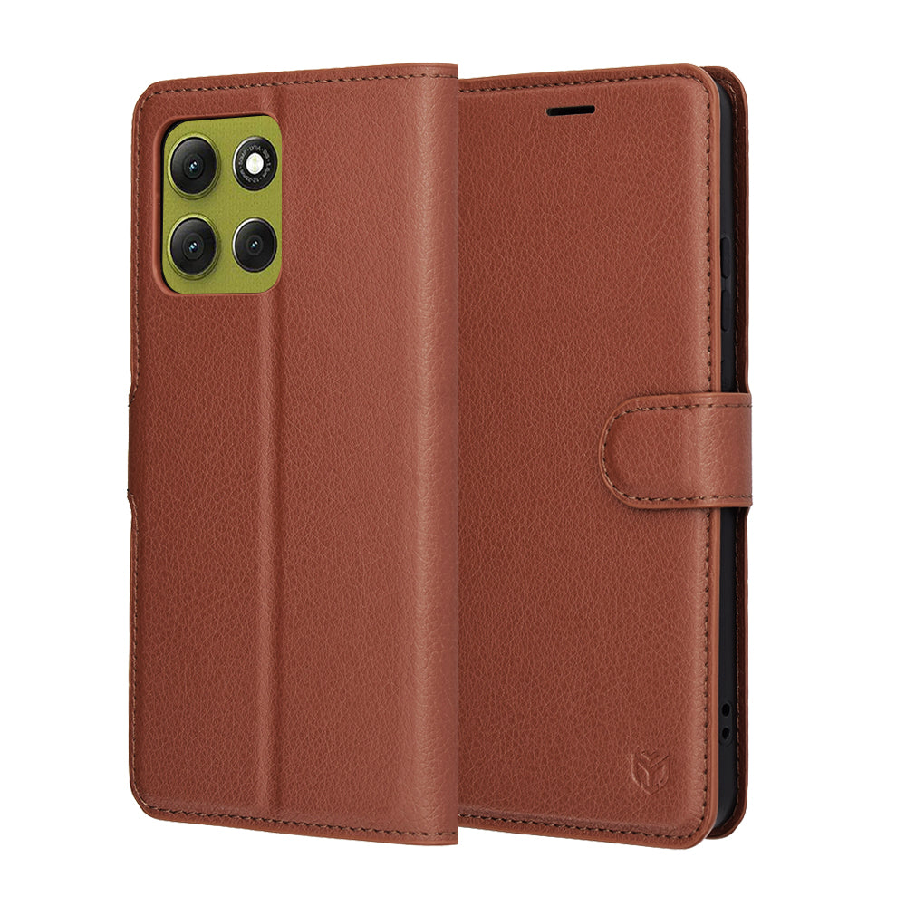 Techsuit - Leather Folio - Motorola Moto G86 - Brown