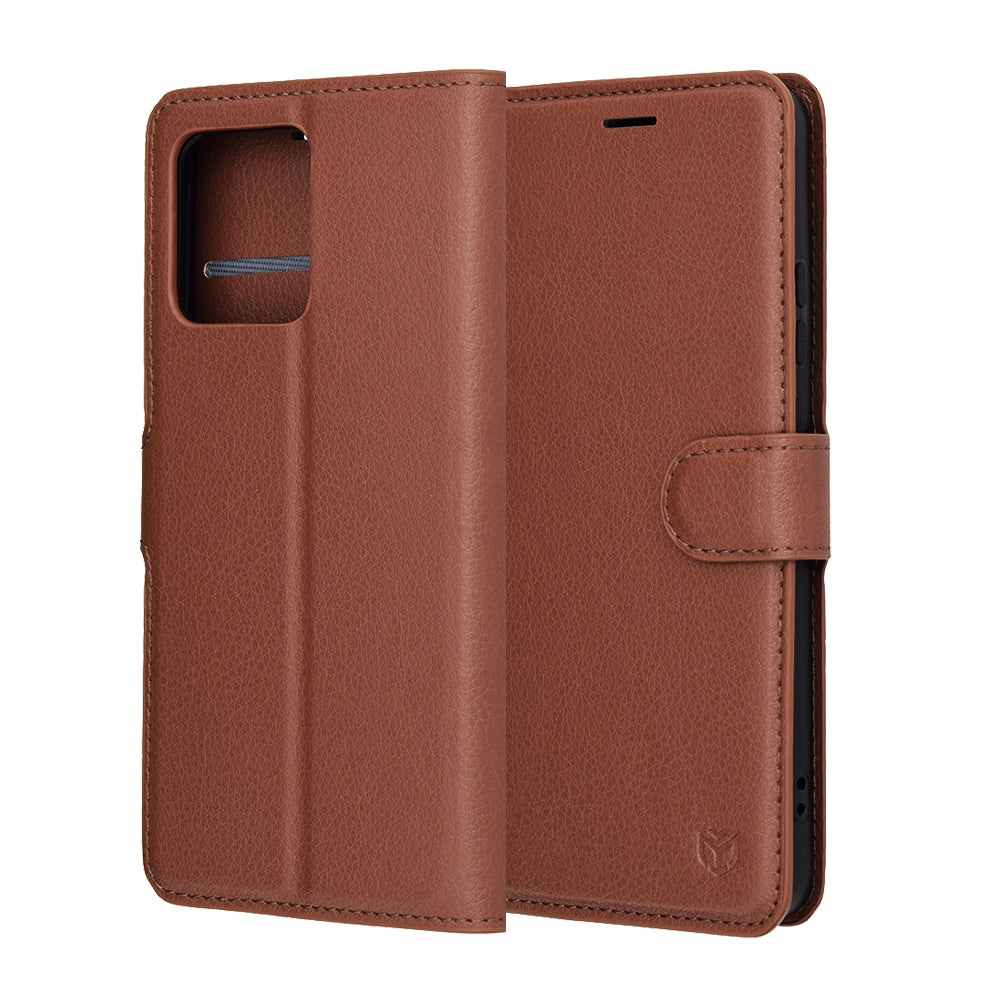 Techsuit - Leather Folio - Motorola Moto G86 - Brown