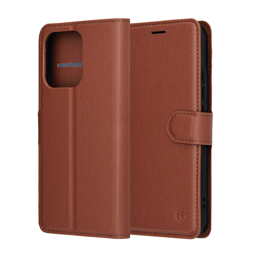 Techsuit - Leather Folio - Oppo Reno14 - Brown