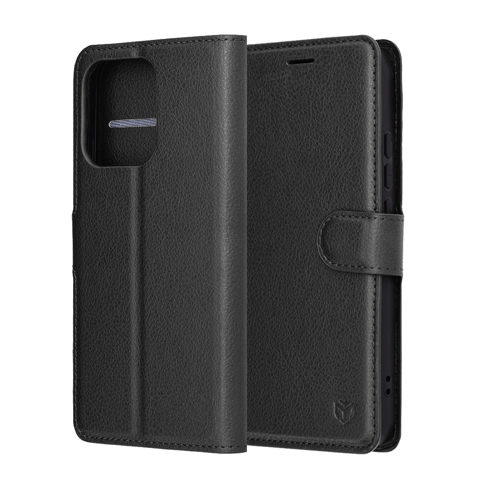 Techsuit - Leather Folio - Oppo Reno14 - Black