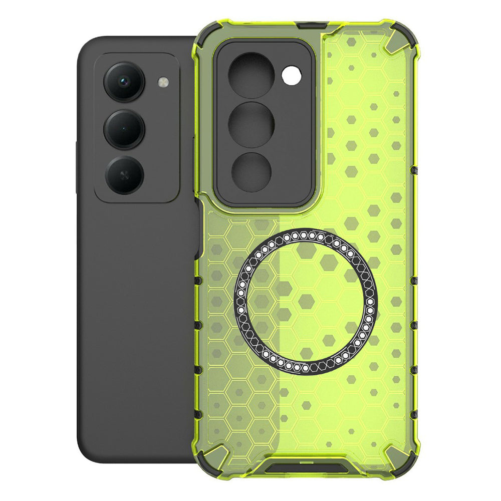 Techsuit - HoneyComb Shield MagSafe - Xiaomi Redmi 15 4G / Redmi 15 5G - Lime Green