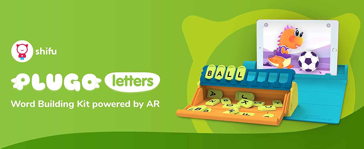 Plugo Letters by PlayShifu Σύστημα παιδικού παιχνιδιού Επαυξημένης Πραγματικότητας γνώσεων με τουβλάκια