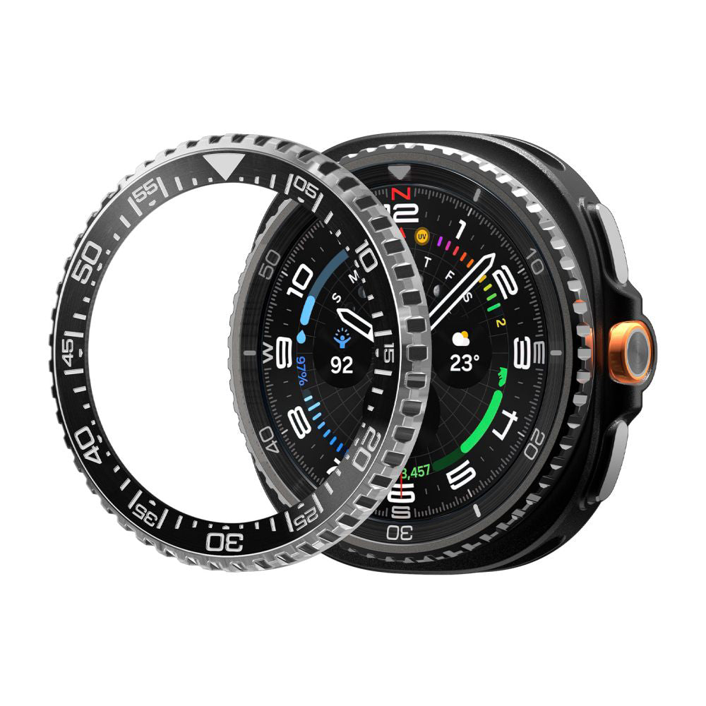 Spigen - Bezel Tune Pro Diver - for Samsung Galaxy Watch8 Classic, Stainless Steel - Black