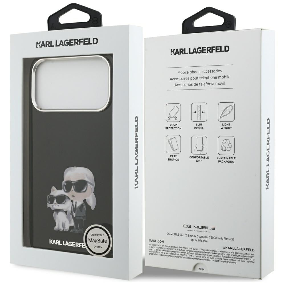 Karl Lagerfeld - IML Aquarelle MagSafe (KLHMP17LHMKCAQOK) - iPhone 17 Pro - Karl & Choupette
