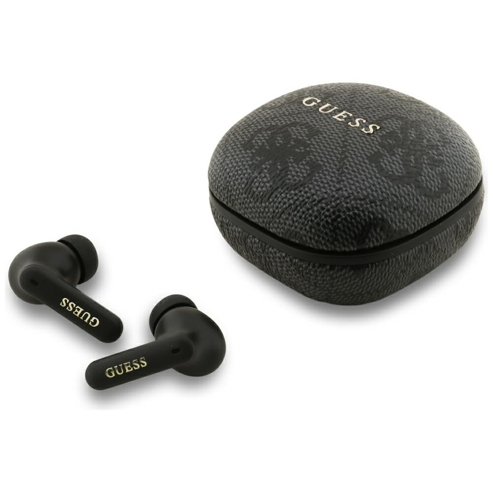 Guess - Wireless Earbuds 4G Classic Metal Logo (GUTWST3P4EGK) - Bluetooth V5.4, TWS, ENC Technology, 250mAh - Black