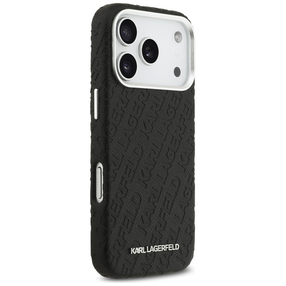 Karl Lagerfeld - Hardcase FW Stamped Karl MagSafe (KLHMP17LPGKLFOFK) - iPhone 17 Pro - Black