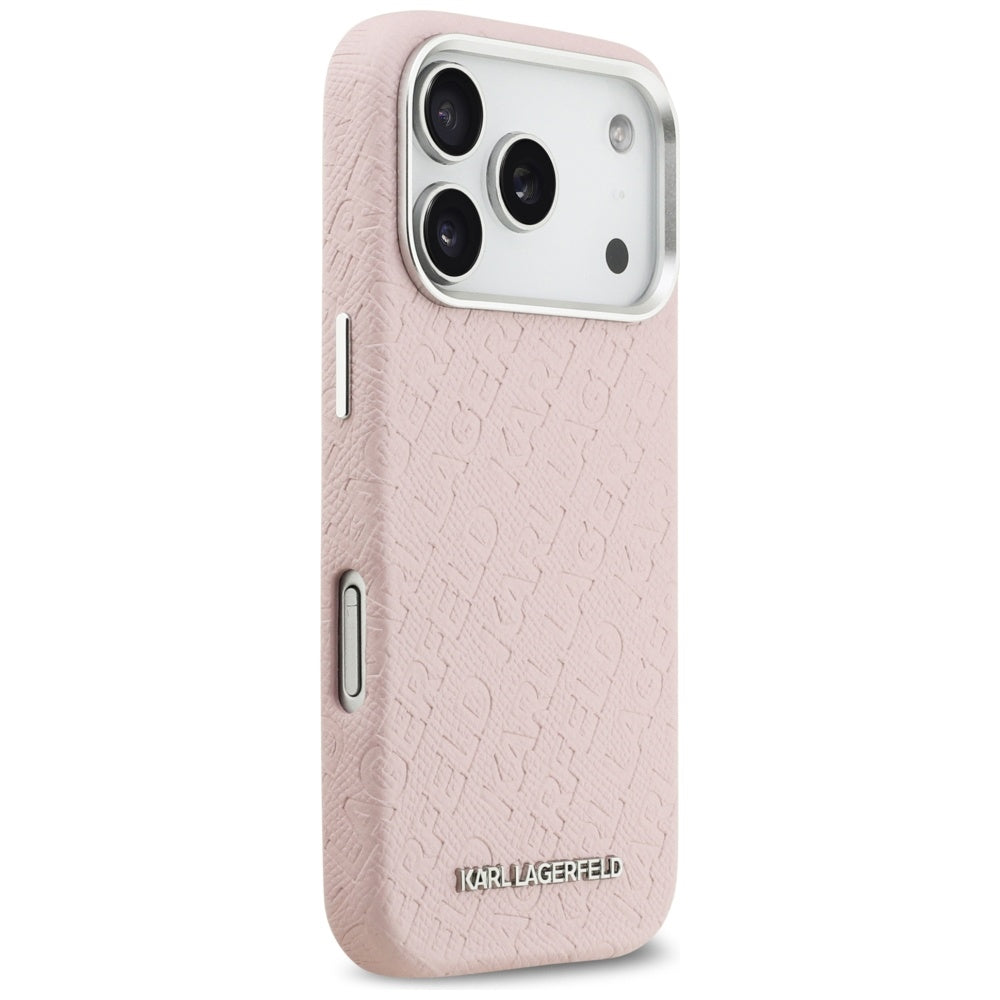 Karl Lagerfeld - Hardcase FW Stamped Karl MagSafe (KLHMP17LPGKLFOFP) - iPhone 17 Pro - Pink