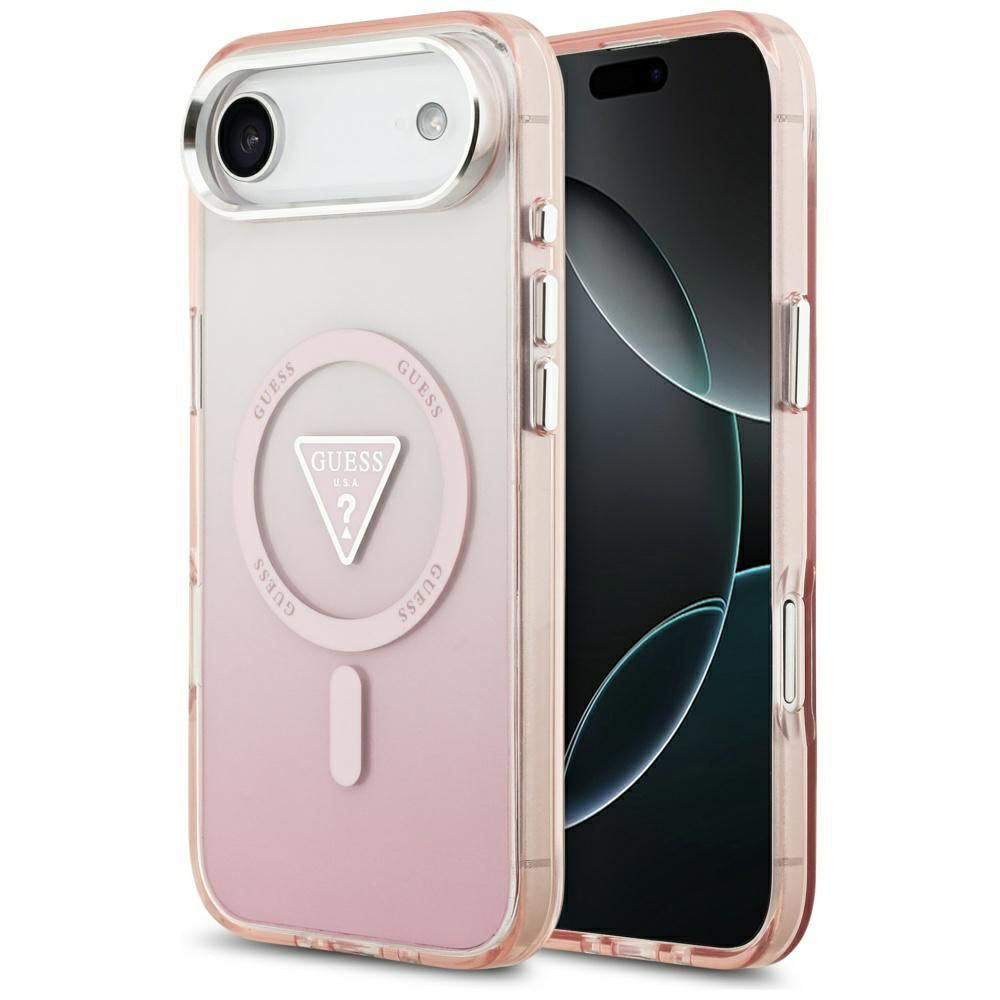 Guess - IML Gradient Triangle Logo MagSafe (GUHMP17MHGTMLCGP) - iPhone 17 Air - Pink