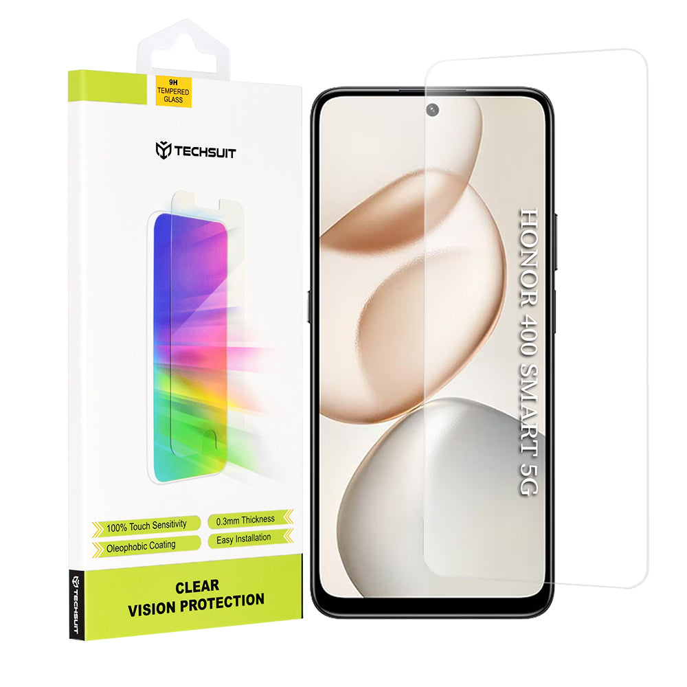Techsuit - Clear Vision Glass - Honor 400 Smart 5G / 400 Smart 4G / 200 Smart / 90 Smart / X7d 4G / X7b 4G / X7b 5G / X7c - Transparent