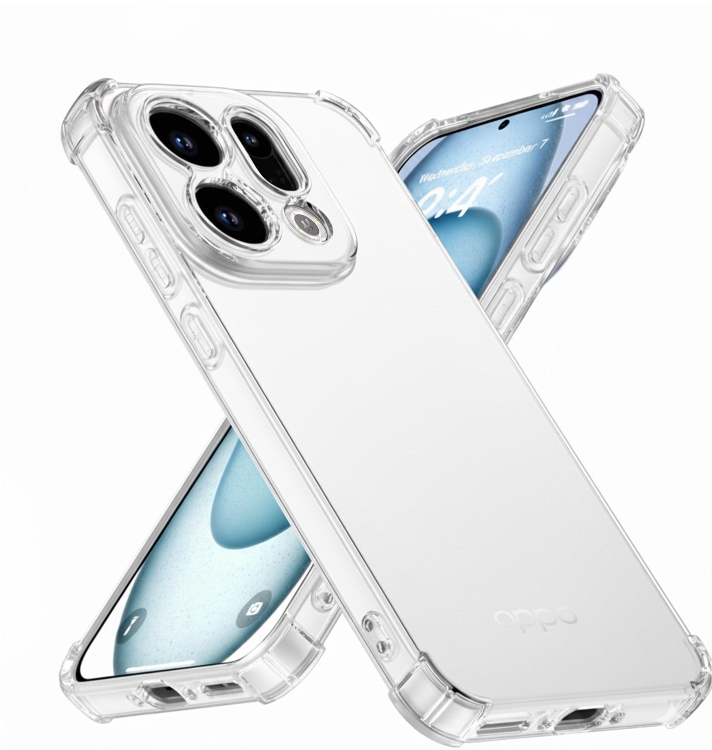 Techsuit - Shockproof Clear Silicone - Oppo Find X9 - Clear