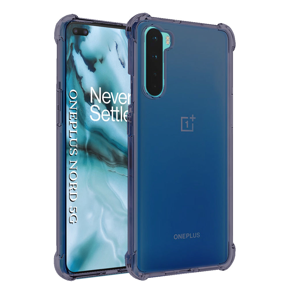 Techsuit - Shockproof Clear Silicone - OnePlus Nord 5G - Smoke Black