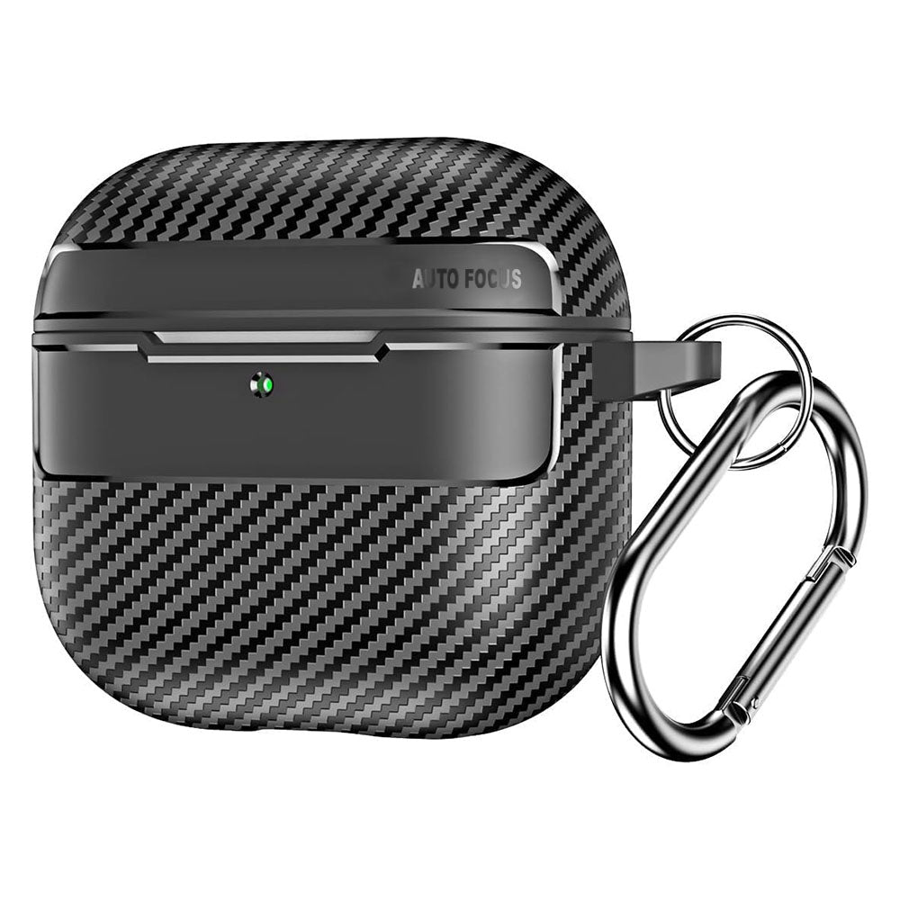 Techsuit - CarbonFiber - for AirPods 4 - Black