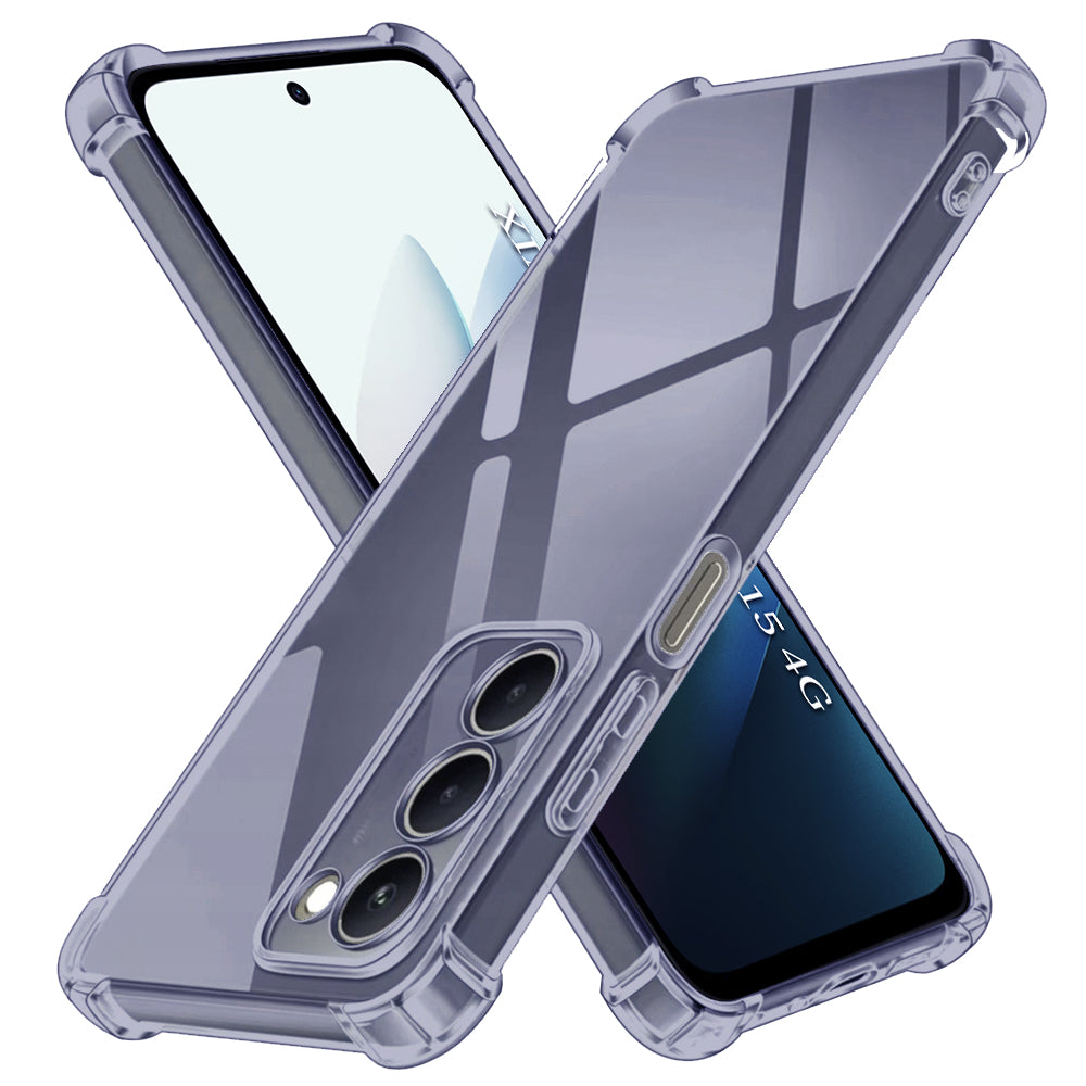 Techsuit - Shockproof Clear Silicone - Xiaomi Redmi 15 4G / Redmi 15 5G - Smoke Black