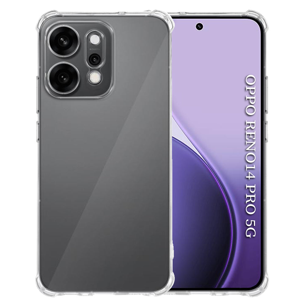 Techsuit - Shockproof Clear Silicone - Oppo Reno14 Pro - Clear