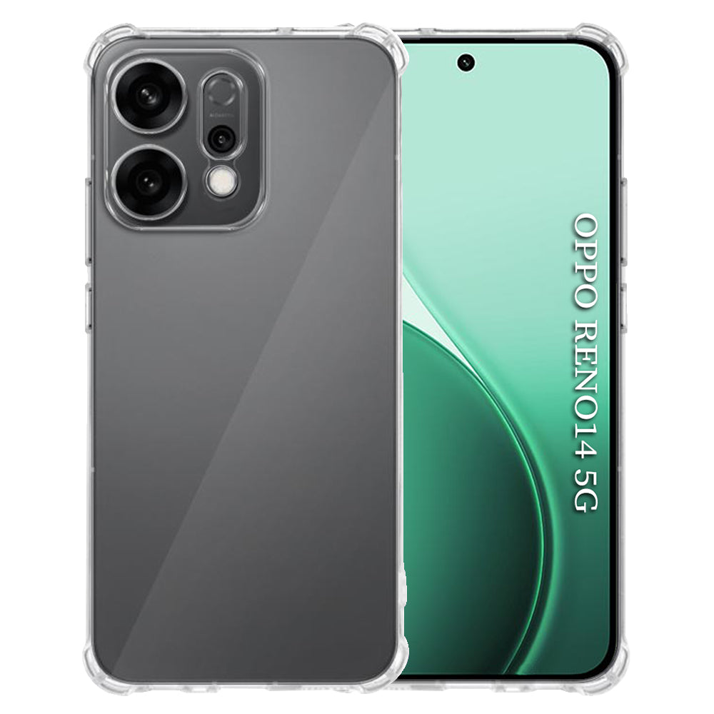 Techsuit - Shockproof Clear Silicone - Oppo Reno14 - Clear