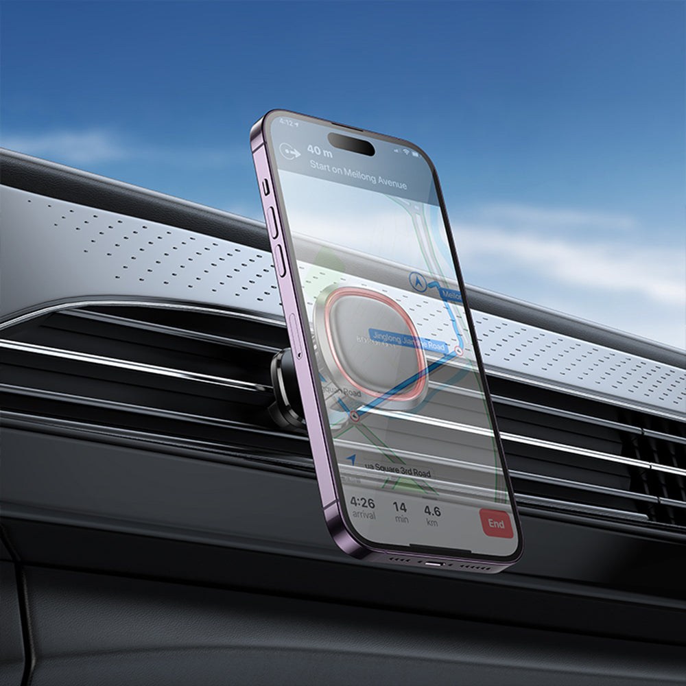 Borofone - Car Holder Roman (BH124) - Magnetic, for Air Outlet, 360° Adjust, 4.5–7 inch Phones - Black / Gray