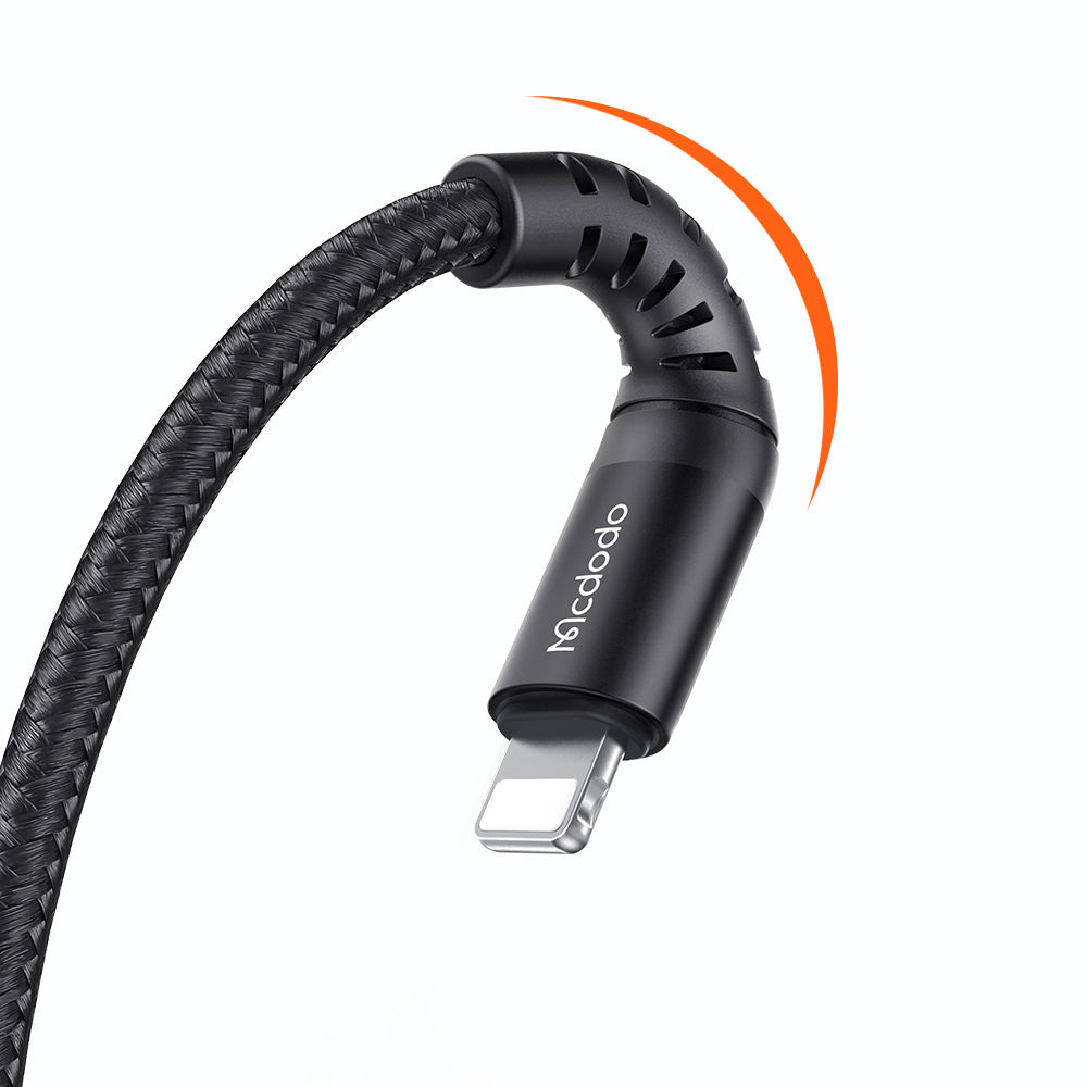 Mcdodo - Data Cable (CA-2261) - USB to Lightning, Nylon Braided, Aluminum Alloy, 3A, 1m - Black
