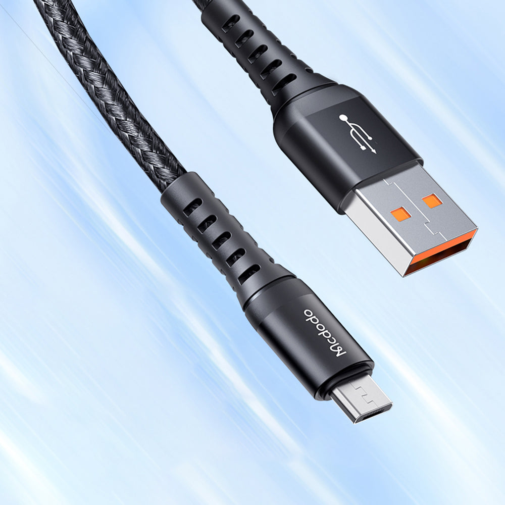 Mcdodo - Data Cable (CA-2281) - USB to Micro-USB, Nylon Braided, Aluminum Alloy, QC4.0/3.0, 1m - Black