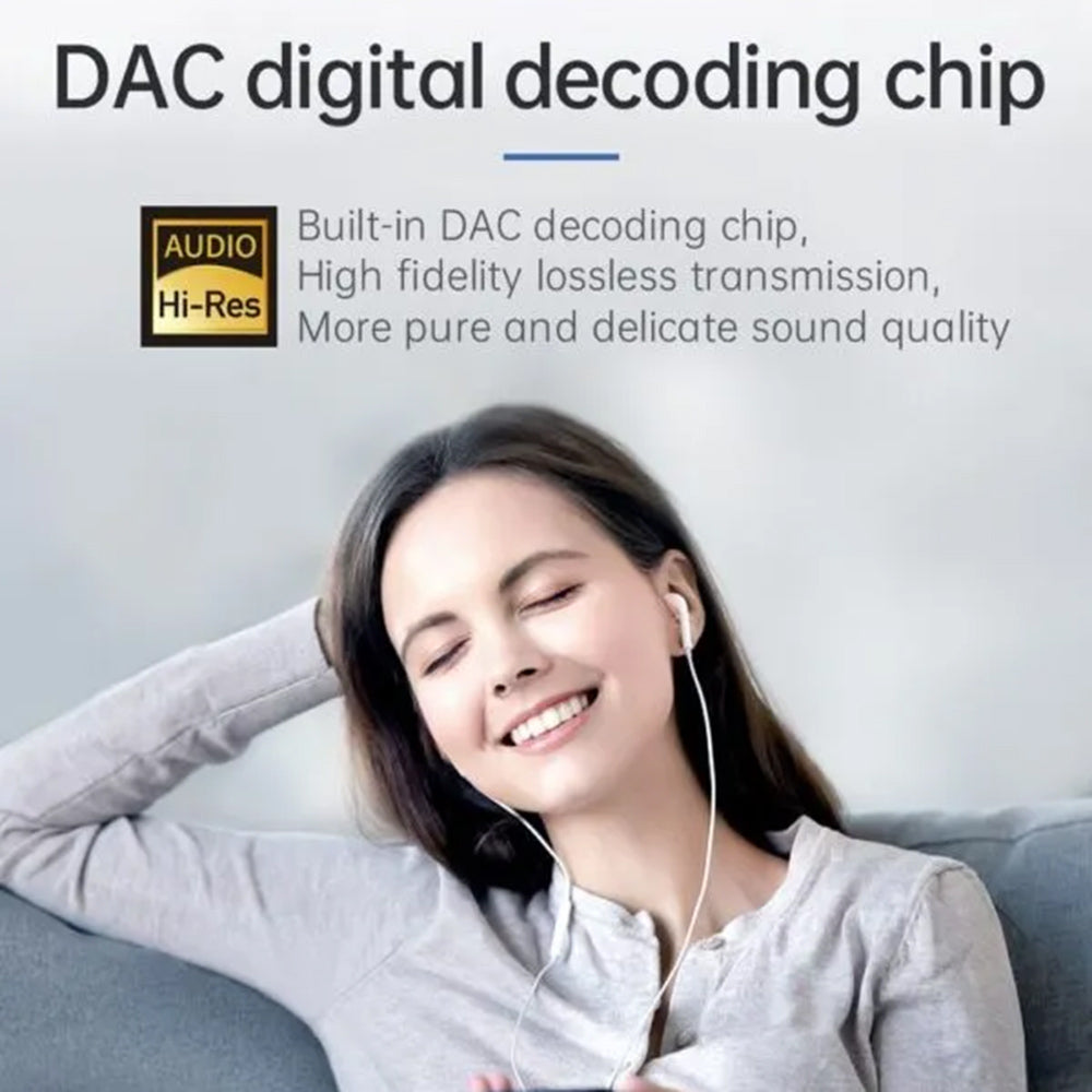 Mcdodo - Audio Adapter (CA-7670) - Type-C to 2x Type-C, PD60W Fast charge, Hi-Res, DAC chip, Suport Call Function - Black