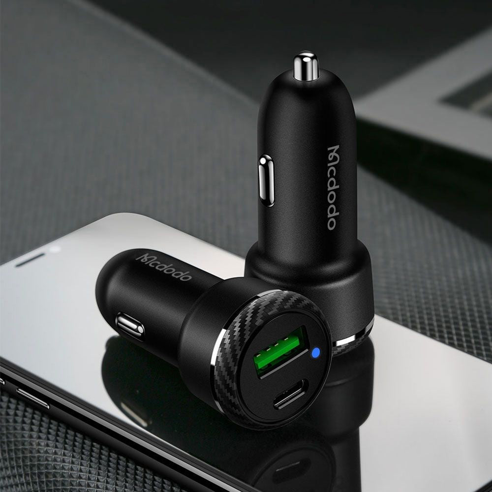 Mcdodo - Car Charger (CC-5970) - Dual Port, Fast Charge, 38W, Smart IC, Fire Retardant Material - Black