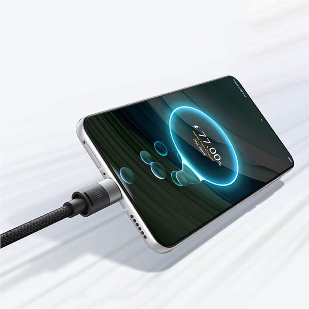 Baseus - Data Cable StarSpeed (P10319900211-00) - Fast Charging, USB to Micro-USB, Type-C, Lightning, 100W, 1.5m - White