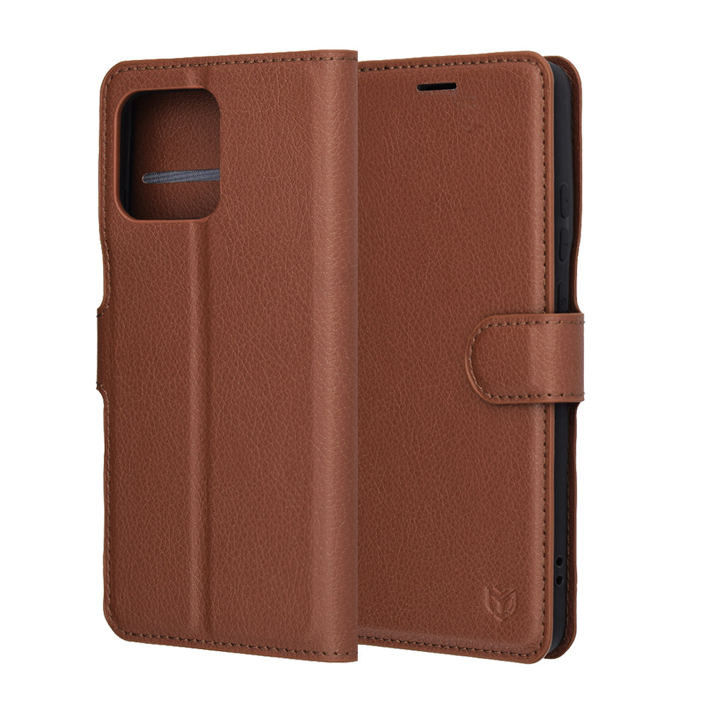 Techsuit - Leather Folio - Motorola Edge 70 - Brown