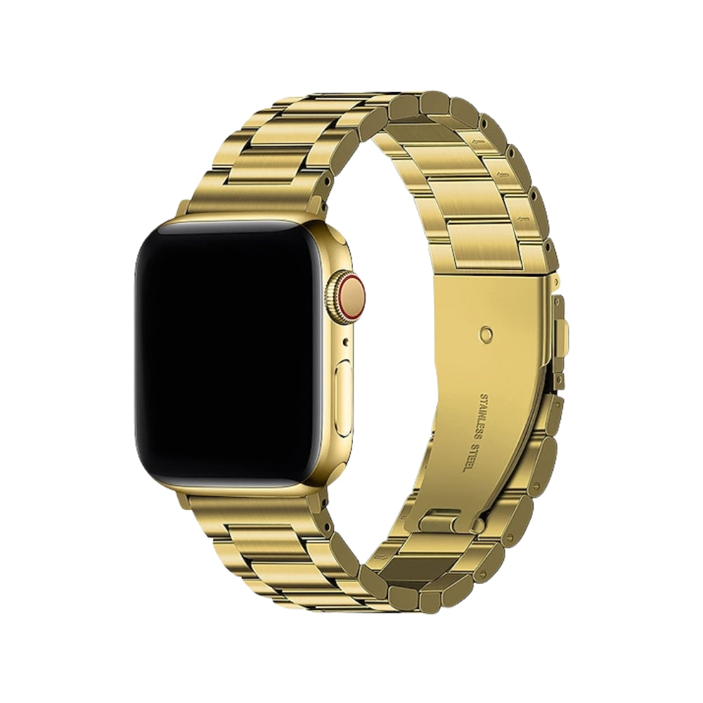 Λουράκι Μεταλλικό Μπρασελέ Χρυσό Για Apple Watch – 42 Mm Εως 49mm – PhoneBazaar