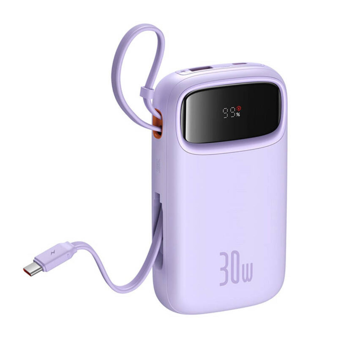 Baseus QPow 2 20000mAh 30W powerbank με 2x USB-C (μωβ)