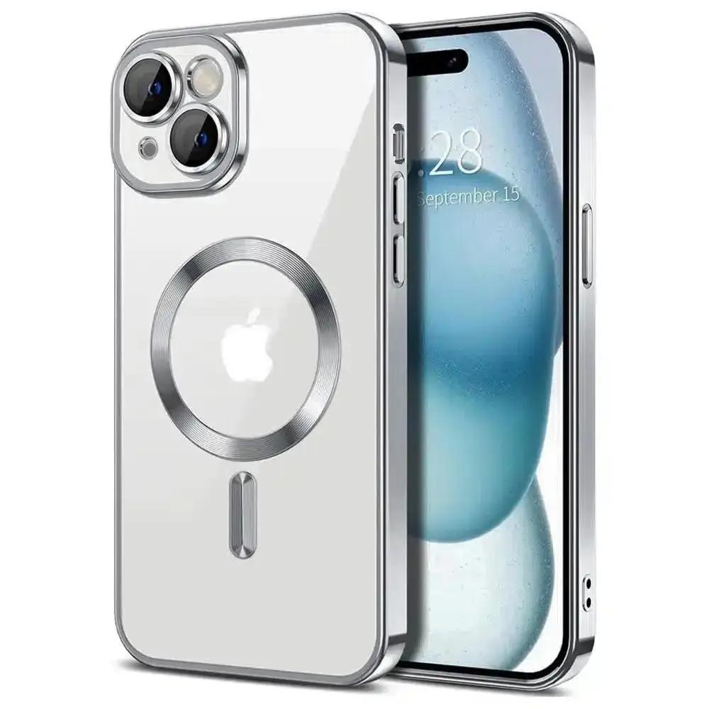 Θήκη Διάφανη Magsafe Gloss Ασημί για Iphone 11 – PhoneBazaar