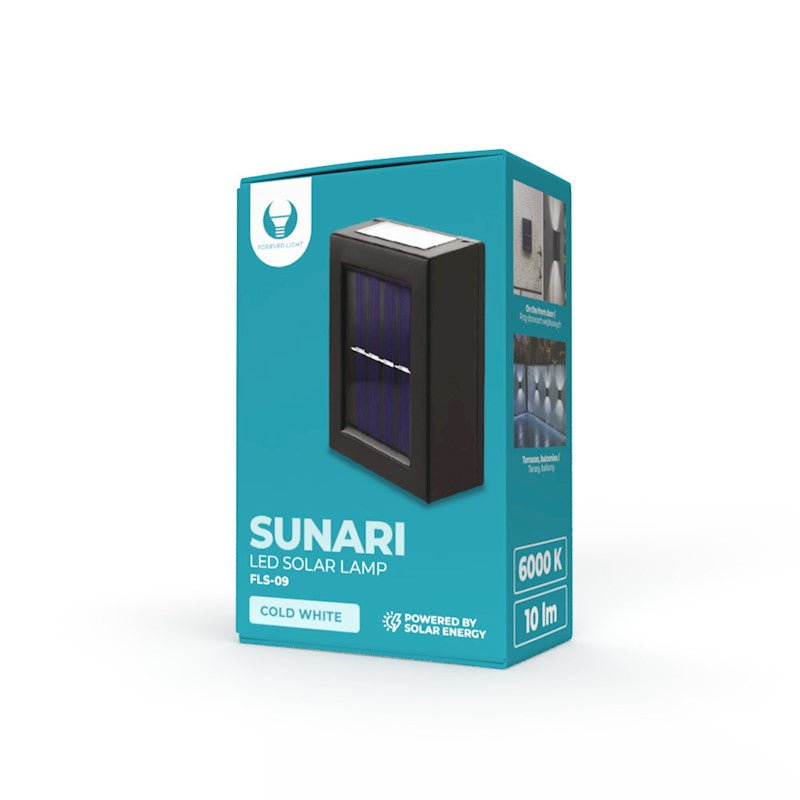 Forever Light Solar LED Lamp SUNARI FLS-09 10lm 300mAh Li-Ion - Φωτιστικό LED Εξωτερικού Χώρου σε Μαύρο χρώμα