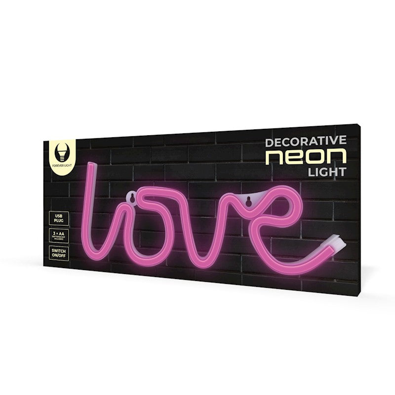 Forever Neon LED Light Love pink Bat