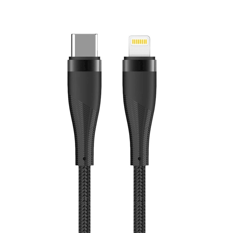 Maxlife Mxuc-08 Καλώδιο Φόρτισης Και Μεταφοράς Δεδομένων Από Usb-C Σε Lightning 1 Μέτρου – 27W Black Nylon – Θήκη για κινητό από το PhoneBazaar.gr