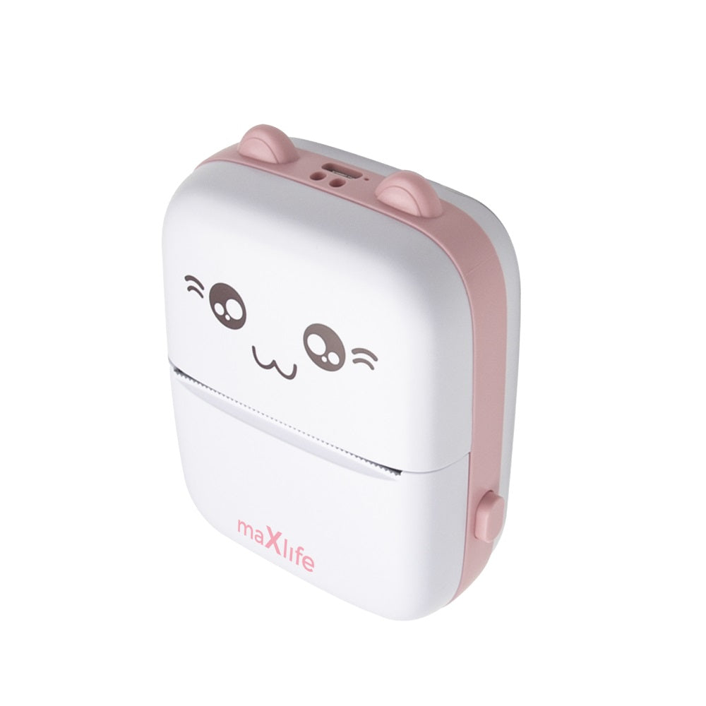 Maxlife Bluetooth Thermal Printer Mxtp-100 Pink για Παιδικη Ψηφιακη Φωτογραφικη Μηχανη Στιγμιαιας Εκτυπωσης Σε Ροζ Χρωμα – PhoneBazaar