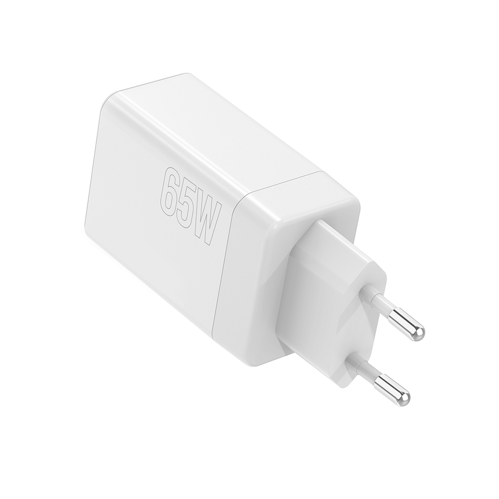 Maxlife MXTC‑08 (65ACC) Φορτιστής Επιτραπέζιος, 2× USB‑C & 1× USB‑A, 65 W – Λευκό