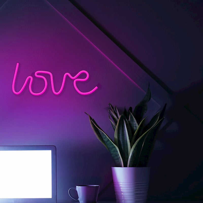 Forever Neon LED Light Love pink Bat
