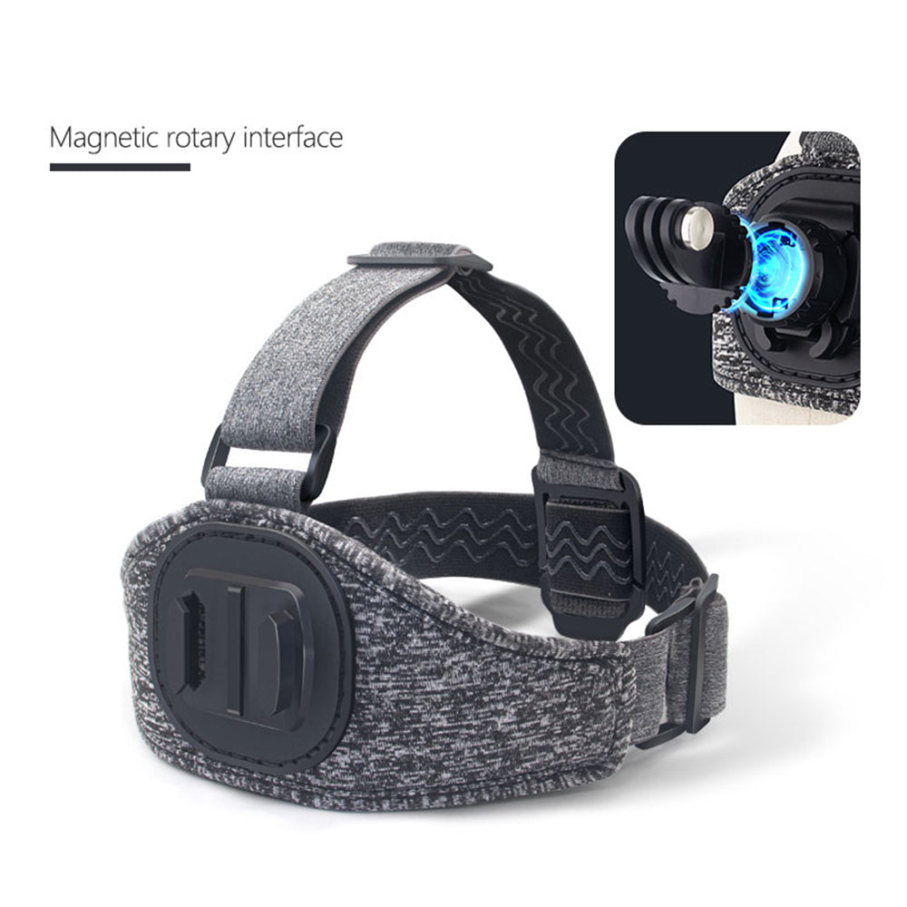 Techsuit - GoPro Holder (JX-003) - Headband with Magnetic Base - Gray