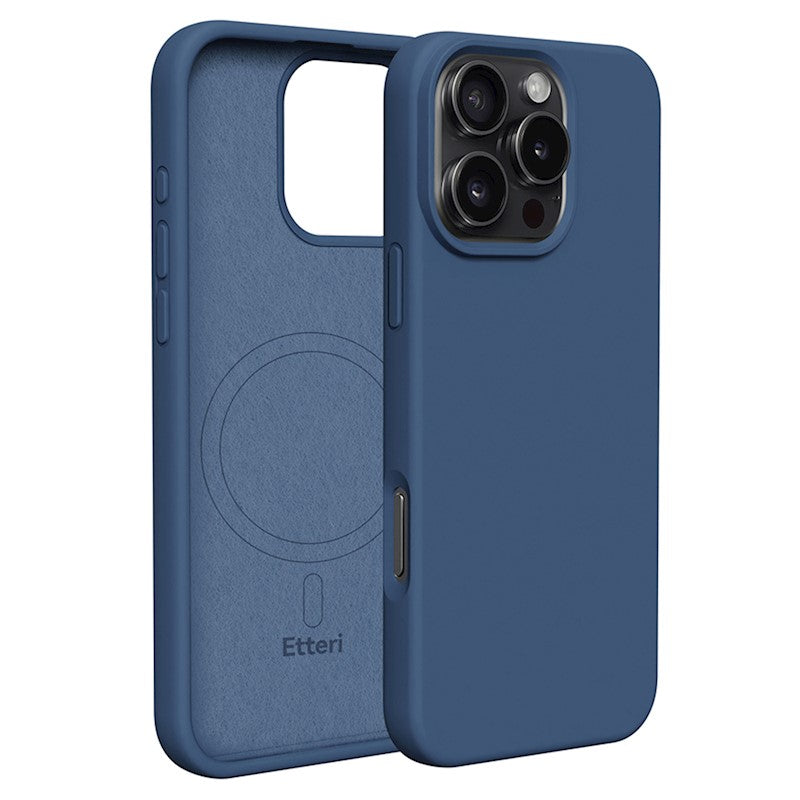 Etteri Silicone Mag case for iPhone 16 Pro Max για Θήκη προστασίας iPhone 16 Pro Max σε Μπλε Χρώμα – PhoneBazaar